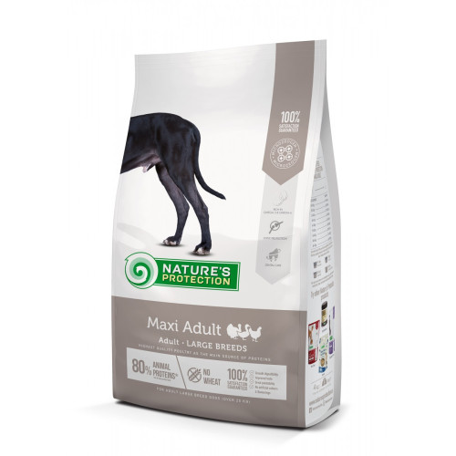 Nature's Protection Dog 保然狗糧 GA23 Maxi Adult 大型成犬糧 (大粒, 雞+魚) 18kg (訂貨需時2-3天)